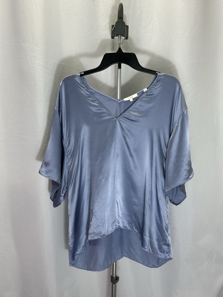 Vince. Blue Silk Top