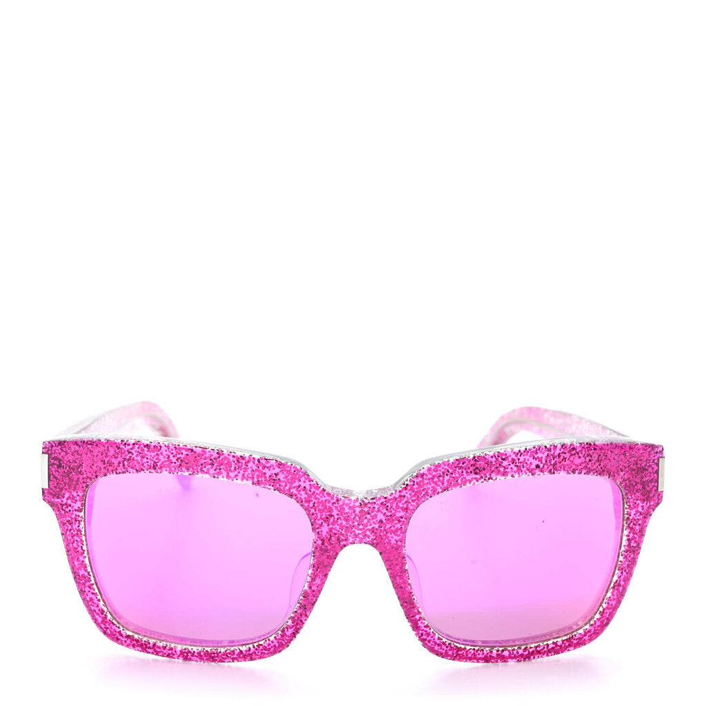 Saint Laurent Pink Glitter Bold Sunglasses
