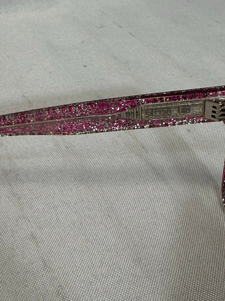 Saint Laurent Pink Glitter Bold Sunglasses