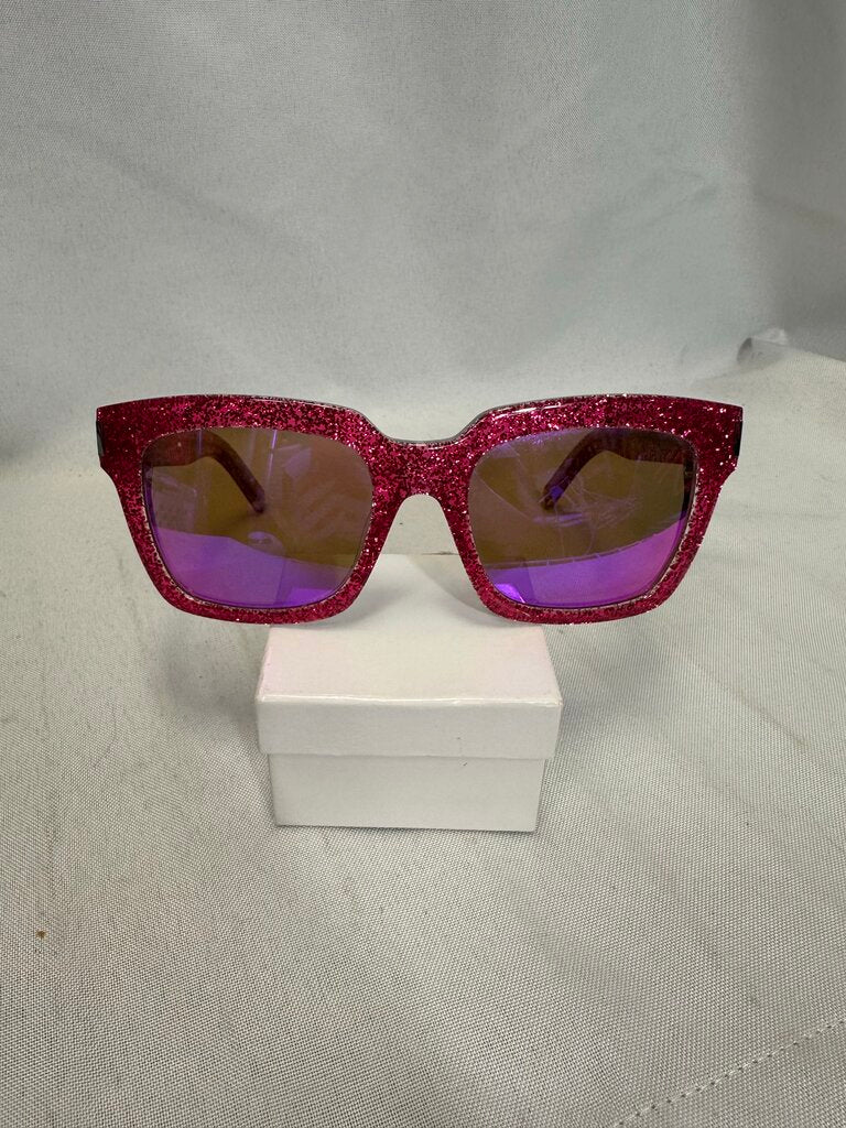 Saint Laurent Pink Glitter Bold Sunglasses