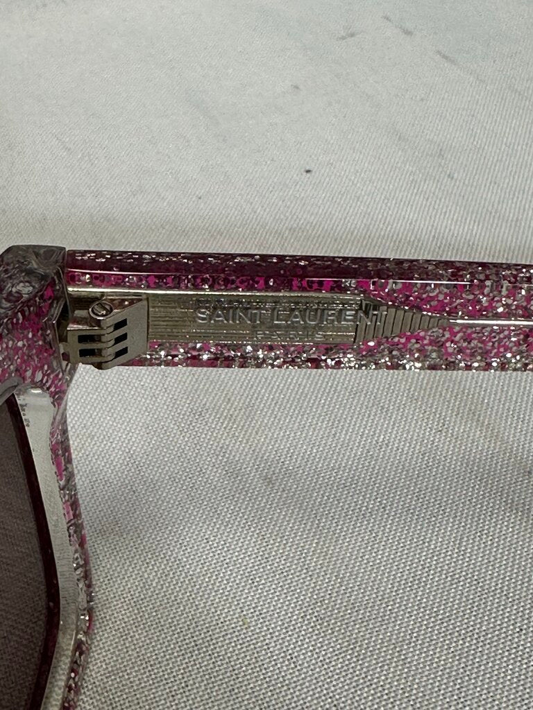 Saint Laurent Pink Glitter Bold Sunglasses