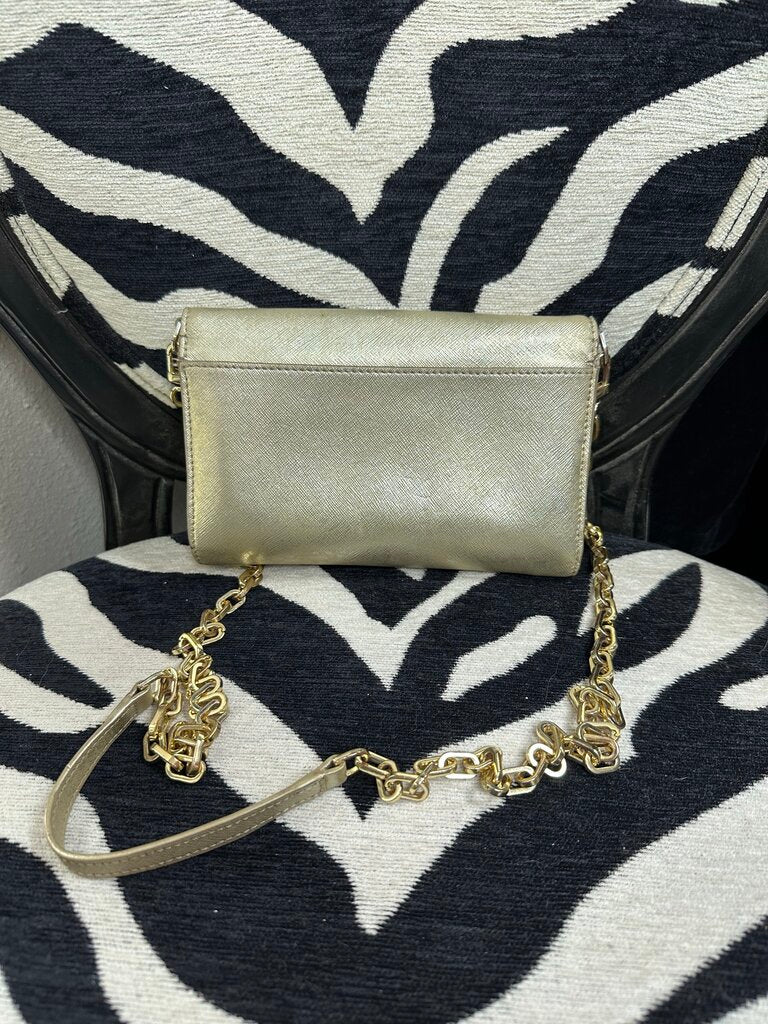 Tory Burch Robinson Metallic Chain Wallet