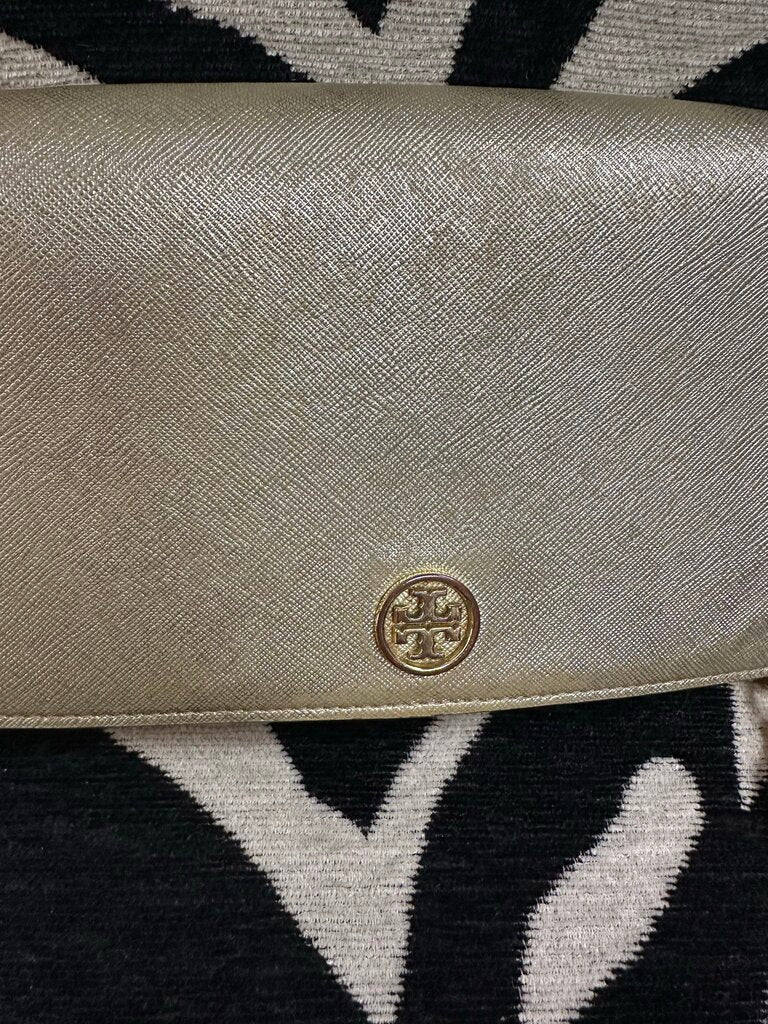Tory Burch Robinson Metallic Chain Wallet