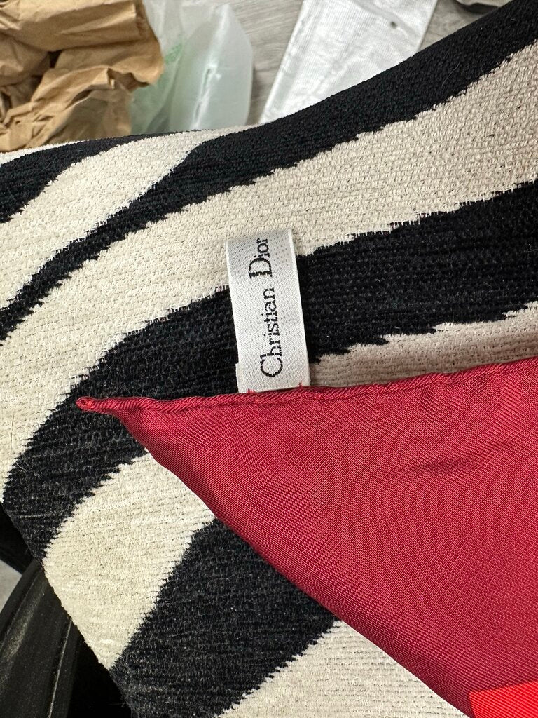 Christian Dior Red Silk Scarf