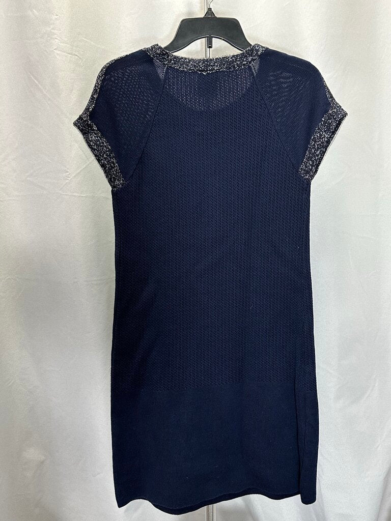 Chanel Navy Knit Short Sleeve Dress