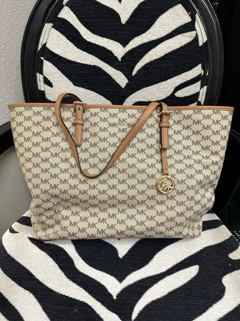 Michael Kors Brown Jet Set Large Tote