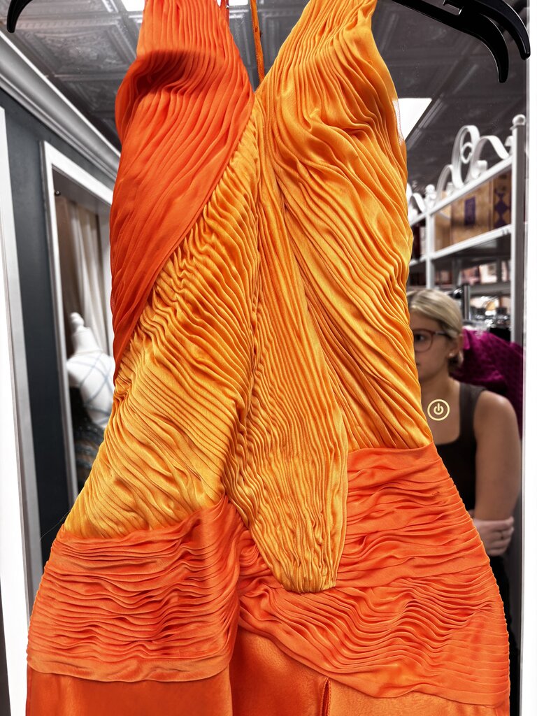 Orange Custom Gown made in Venezuela