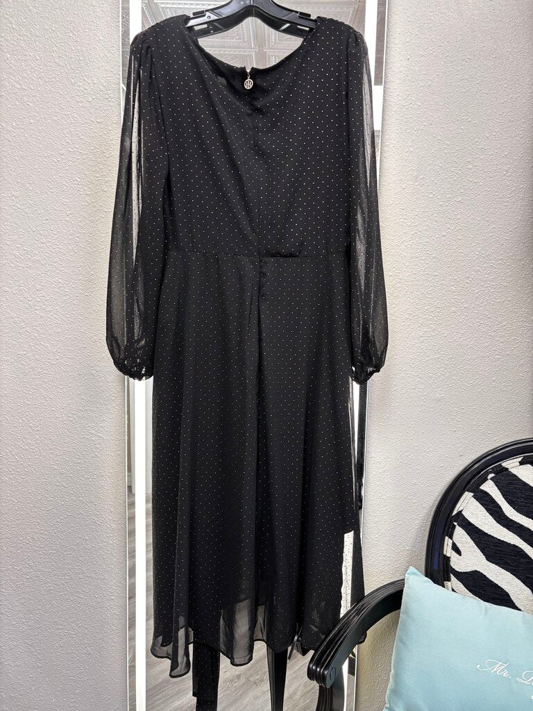 14 black & copper dots dress