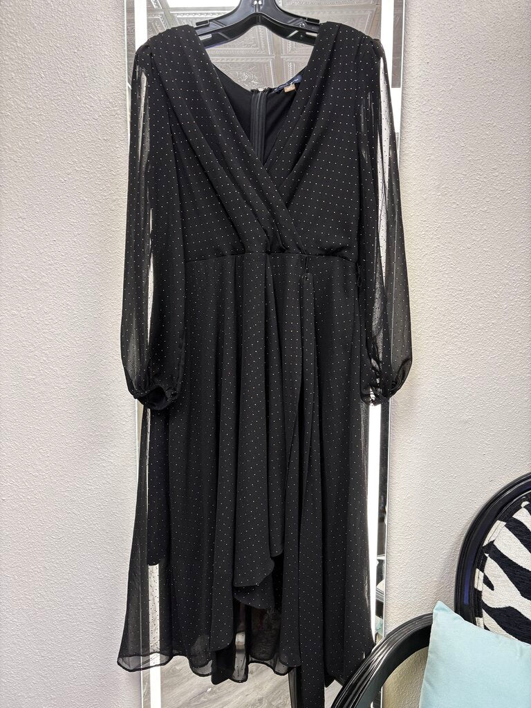 14 black & copper dots dress