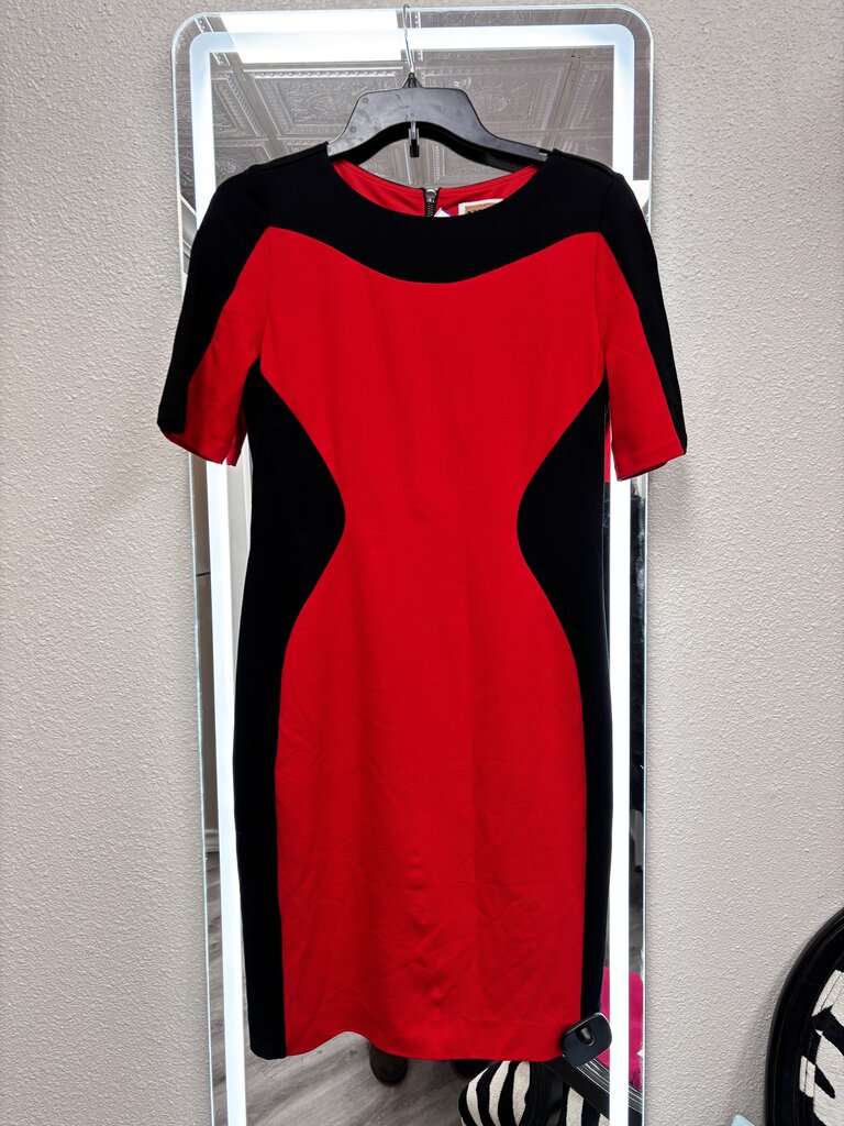 8 black & red pencil dress