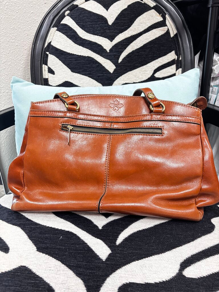 brown leather shoulder bag