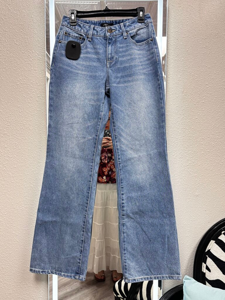 26 painted blue denim jeans