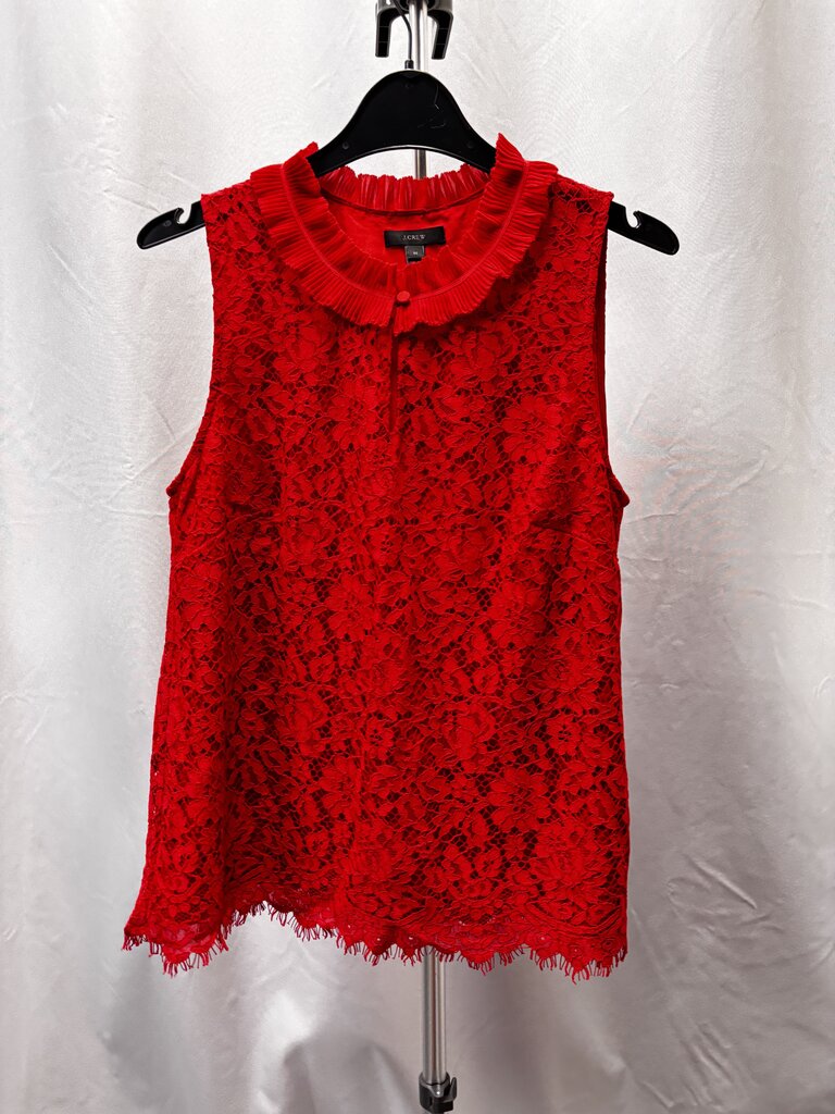 m red floral lace tank