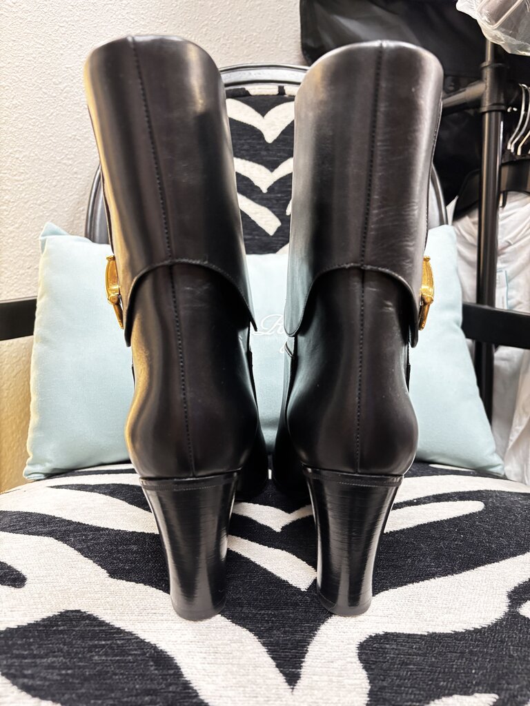 Gucci Calfskin Horsebit Elizabeth Boots