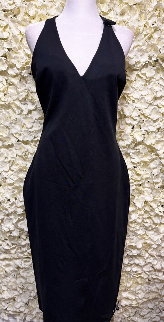 black halter dress