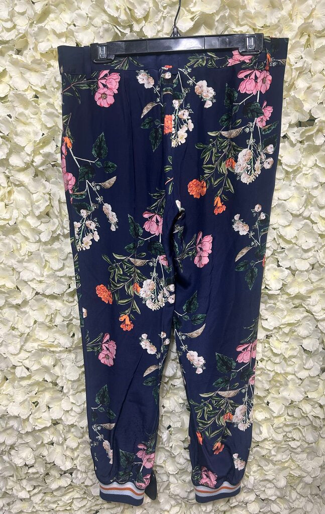 navy floral pant