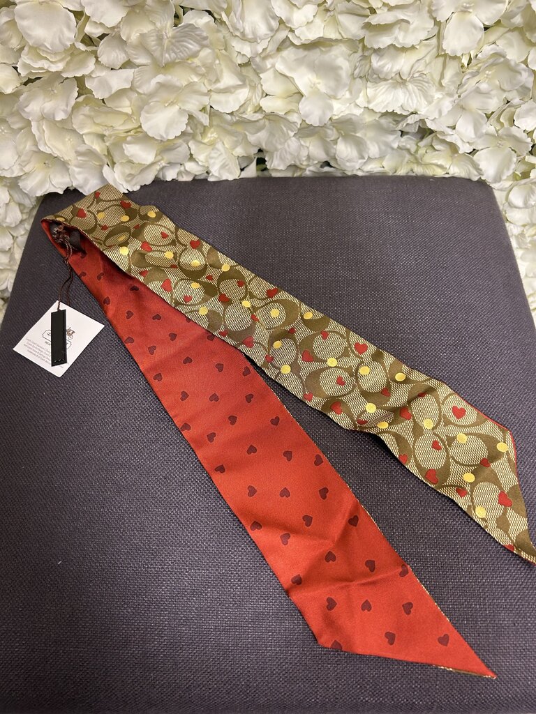Coach Red Heart Scarf