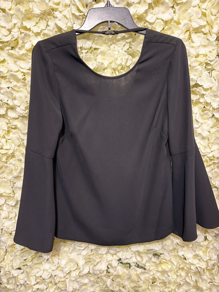 Elizabeth and James Black Flare Sleeve Top