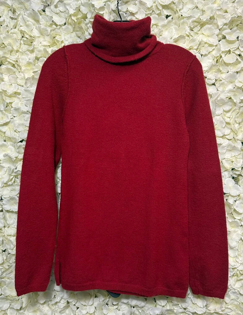 red turtleneck sweater