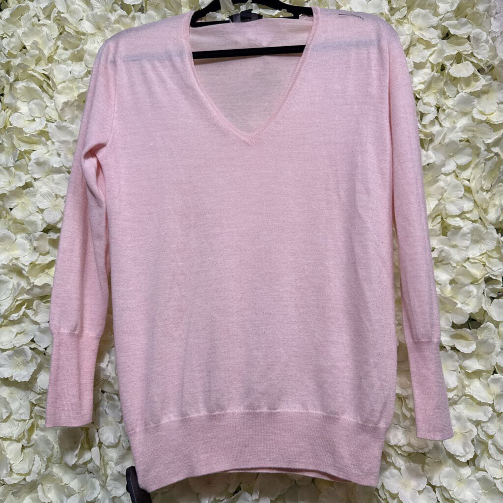 pink vneck long sleeve