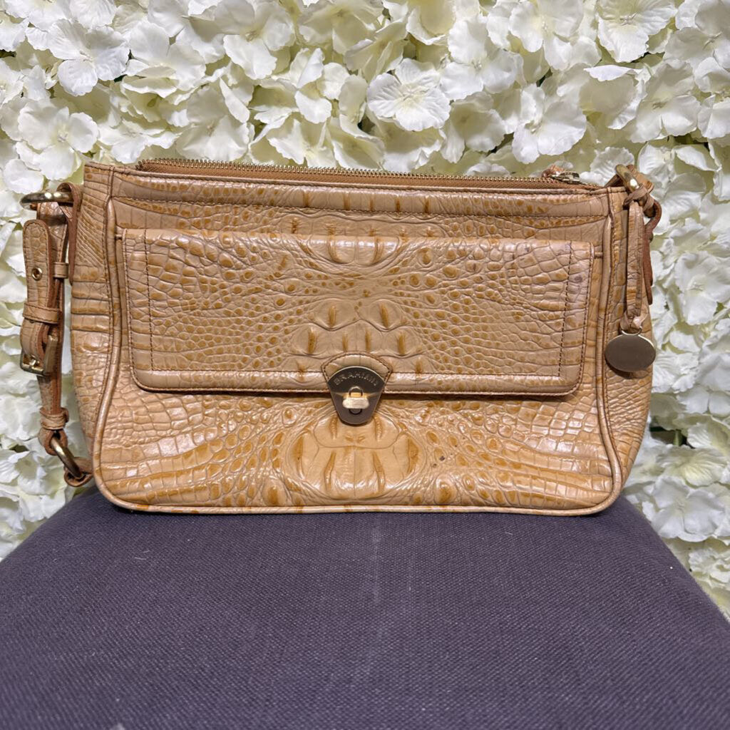 beige shoulder purse