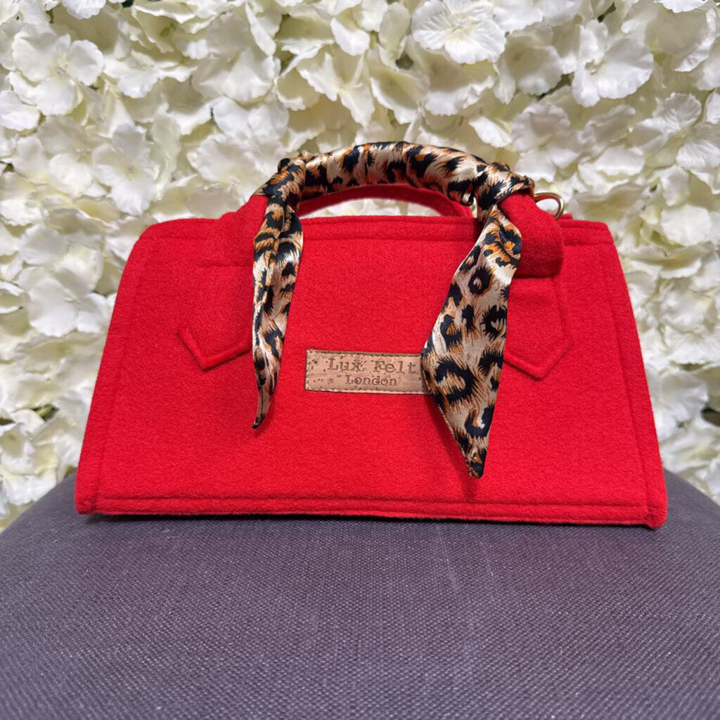 red leopard purse