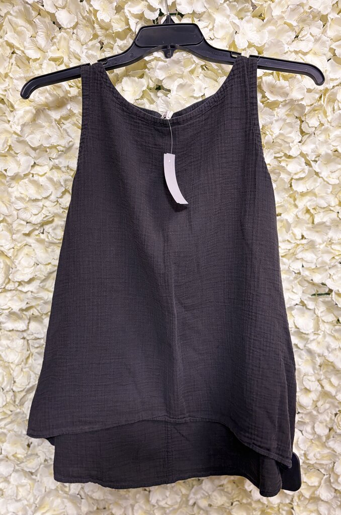 black linen tank top