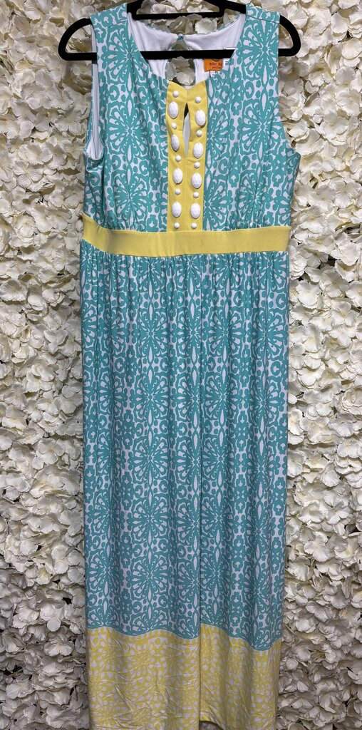 seafoam green white embellishment maxi dress sleeveless