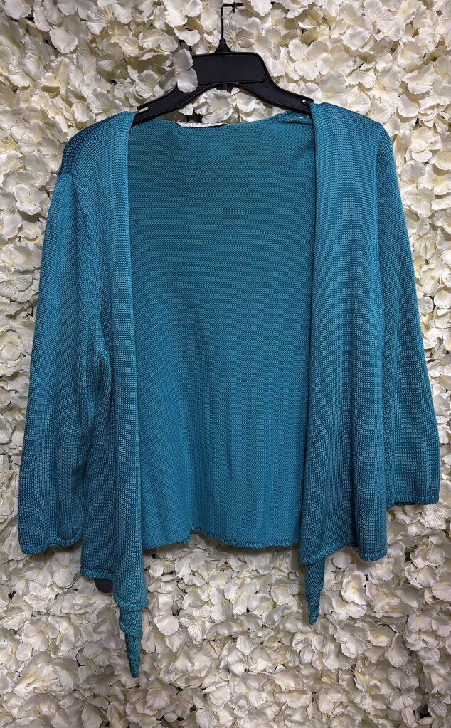 teal cardigan sweater