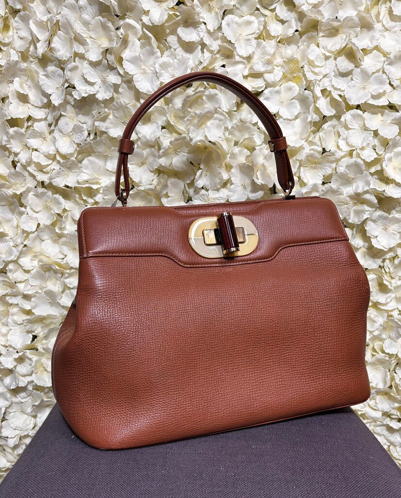 rossellini brown leather handbag