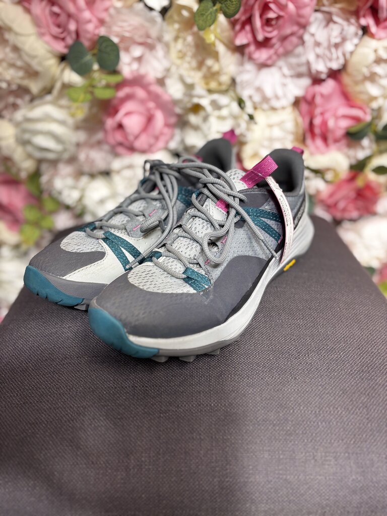 grey pink teal sneaker