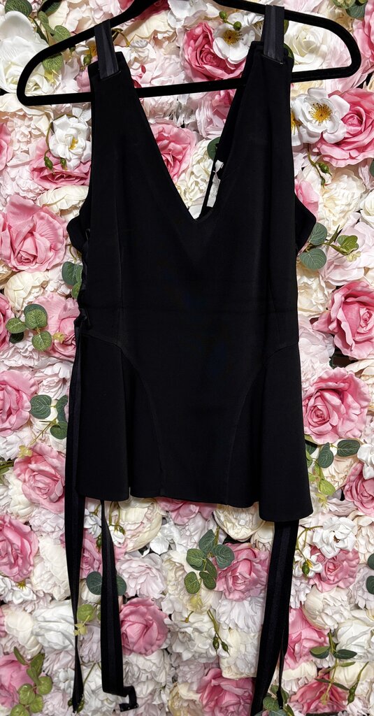 black tank top blouse