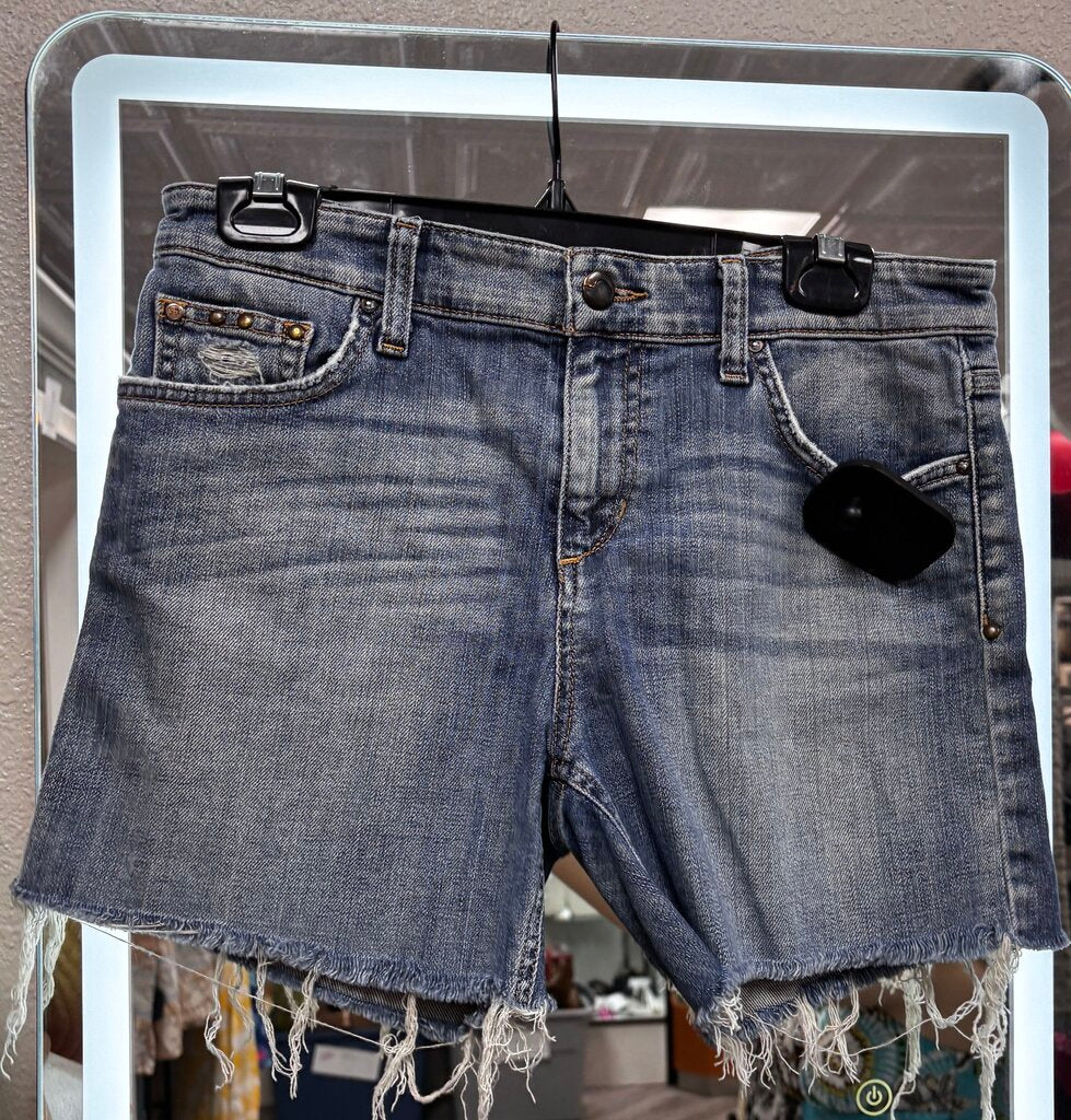 light blue denim short
