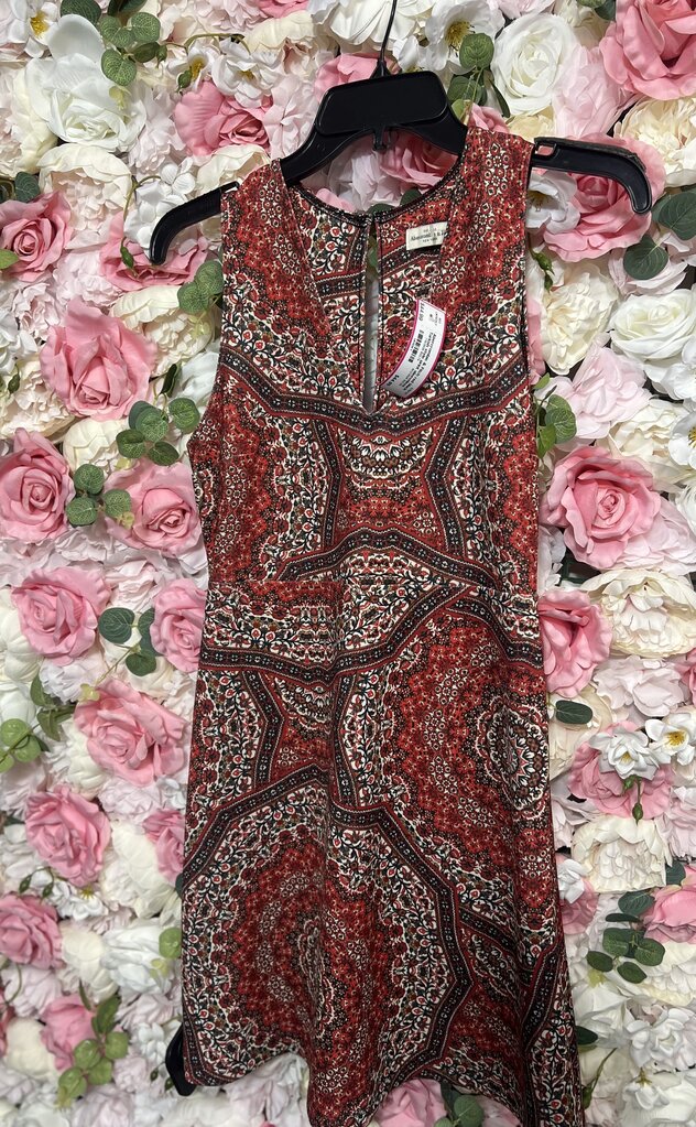 red black Turkish style print sleeveless dress