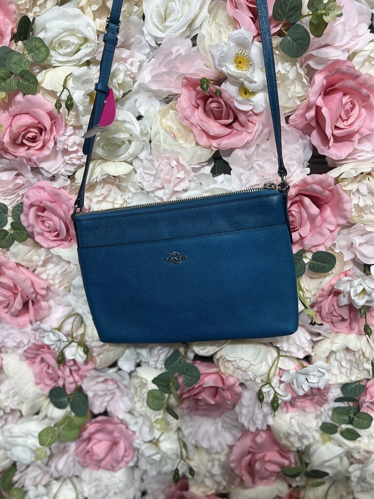 teal blue crossbody purse
