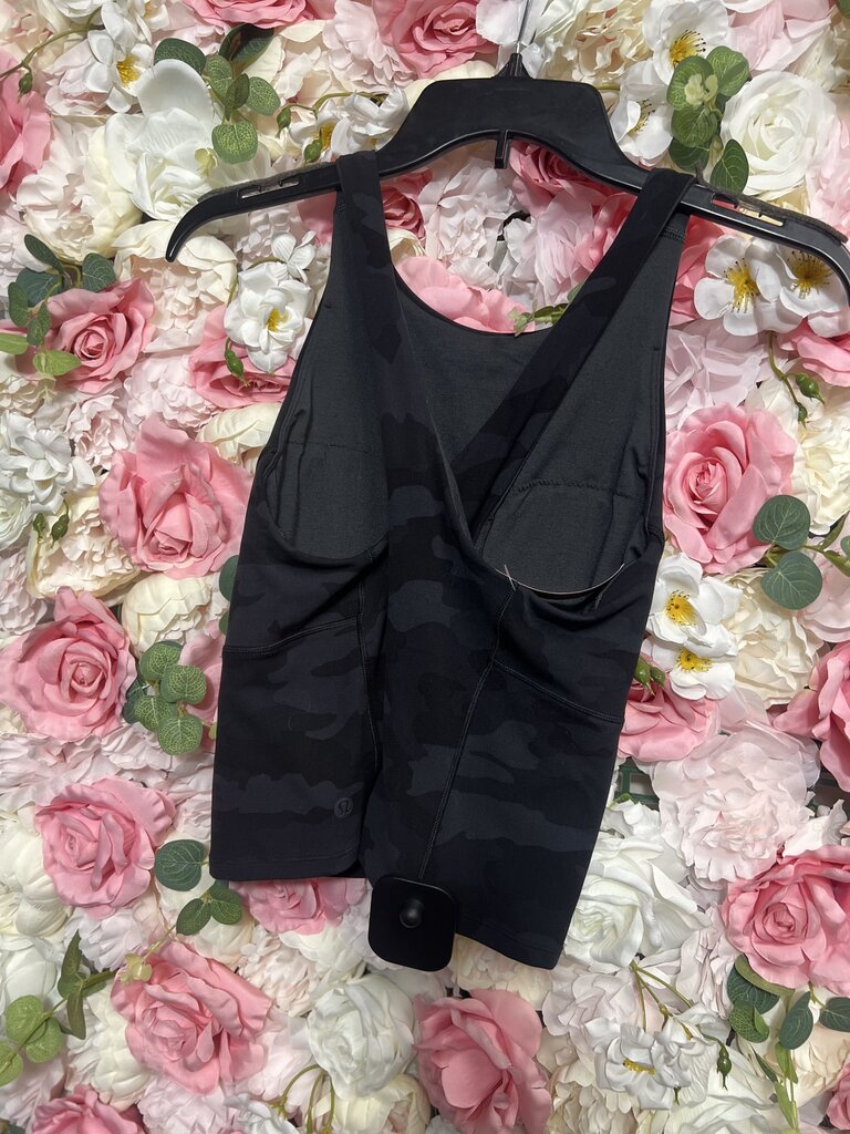 deadstock black camo cross back tank active top
