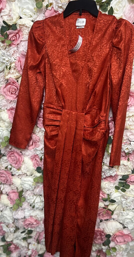 blood orange long sleeve dress
