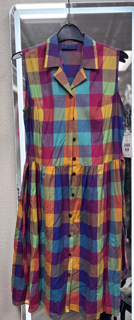 multicolor dress plaid midi dress