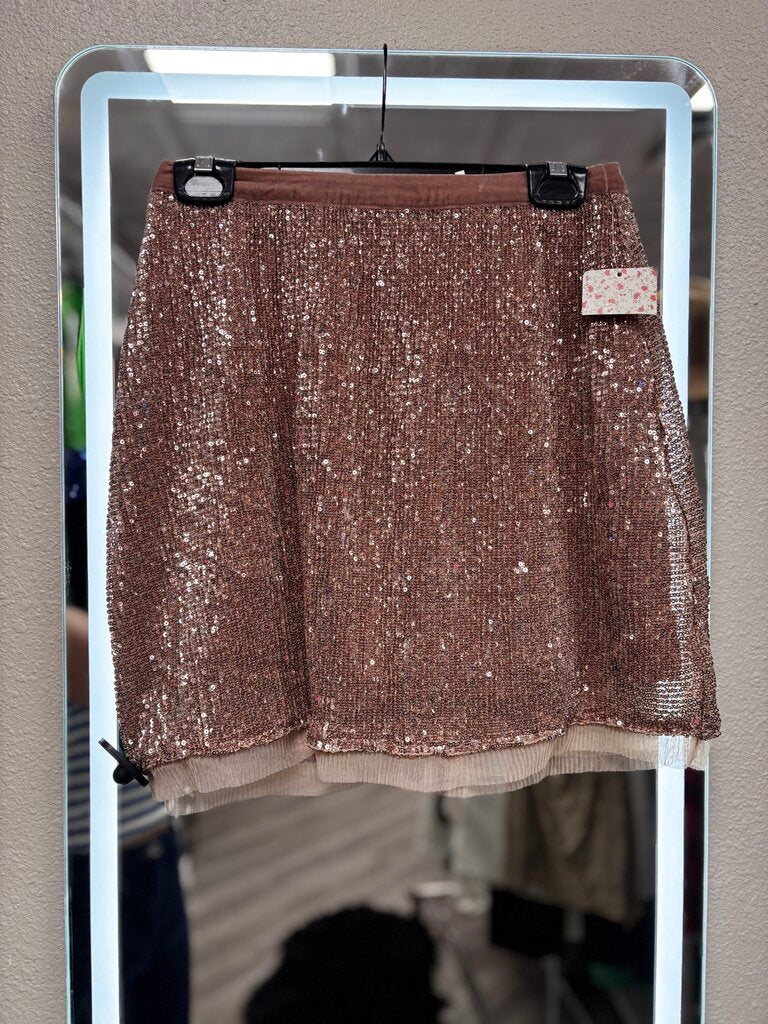 rose gold sequin skirt