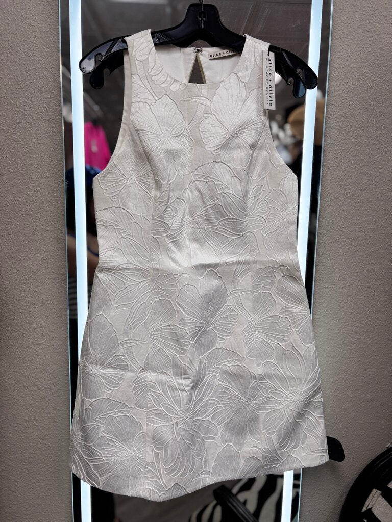 white lanternopen back dress