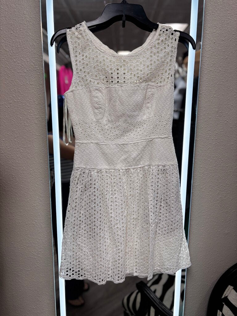 white cut out dress open back