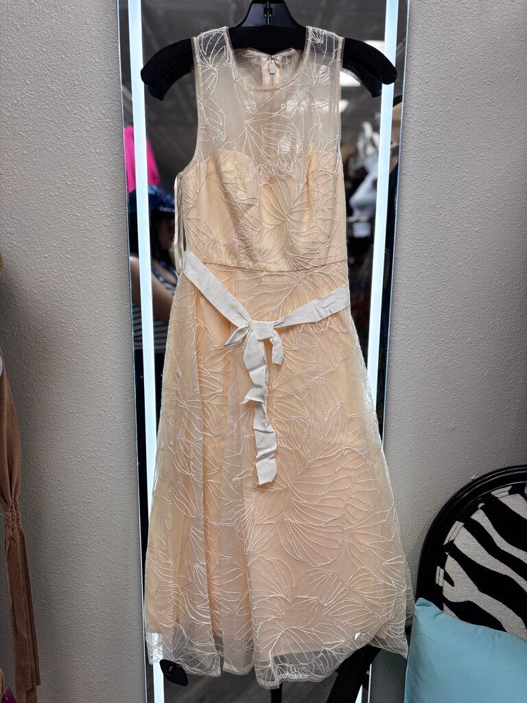 cream lace white embroidered sleeveless dress