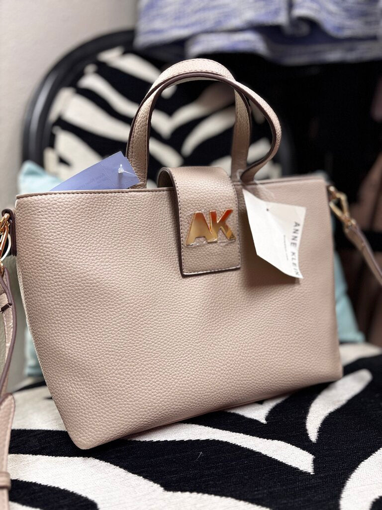 NWT cream pink tote purse