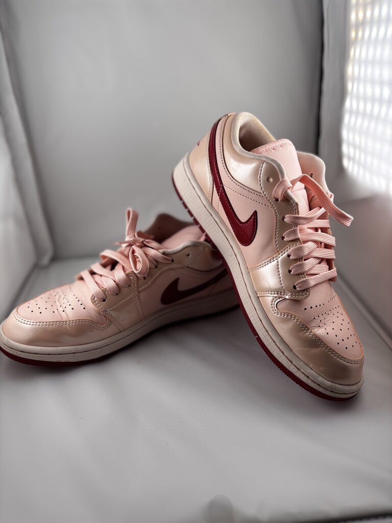 pink red nike air jordan sneaker